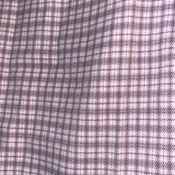 Brandy Melville Purple and White Plaid double front slit mini skirt sz XS - S - Picture 5 of 9